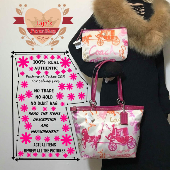 🌸Coach Signature Bag & Matching Pouch🌸 - Picture 8 of 8